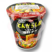 Рамен "Nissin" со вкусом острых морепродуктов, 62 г (Япония) 1/12