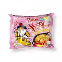 Лапша пшеничная со вкусом курочки в остром соусе карбонара 130 г (Корея)