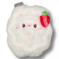 Мягкая игрушка «Зайка с клубничкой» белый 19 см