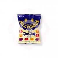 Жевательный мармелад «Lotte» со вкусом винограда апельсина и персика 70 г (Корея)