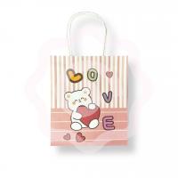 Пакет подарочный «Bear Love» 18х21х8 см