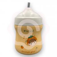 Кружка с крышкой «Милая бутылочка», оранжевая