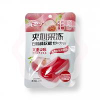 Мягкие жевательные конфеты со кусом белого персика и мармеладной прослойкой 22 гр (Китай)