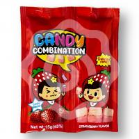 Конфеты жевательные в сахарной пудре со вкусом клубники 20 г (Китай) 1/20/240