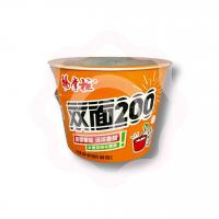 Рамен с двойной лапшой со вкусом говяжьей грудинки в томатном соусе 200 г (Китай) 1/12