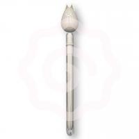 Ручка с магнитной насадкой «Lucky Cat» серая