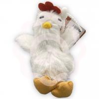 Брелок мягкий "Белая курица" с пищалкой