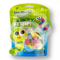 Мармелад «Kiss Delicias» в форме змейки с фруктовым вкусом 88 г (Китай) 1/36