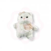 Мягкая игрушка «Котик в фартуке» белый