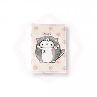 Обложка на паспорт с отделением для карт «Серый котик»