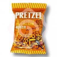 Крекер «Pretzel» бретцель с сыром чеддер 85 г (Южная Корея) 1/24