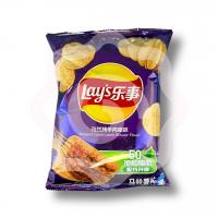 Чипсы «Lays» со вкусом шашлыка из баранины с тмином 70 г (Китай) 1/22