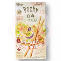 Печенье «Pocky» в шоколадной глазури со вкусом маракуйи и апельсина 45 г (Китай)