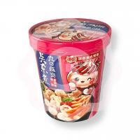 Рамен с фунчозой и томатным соусом на говяжей косточке с крабовой палочкой и сурими 165 г (Китай)