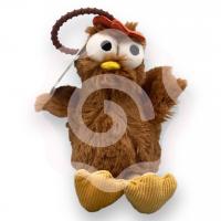 Брелок мягкий "Коричневая курица" с пищалкой