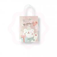 Пакет подарочный розовый «Медвежонок» 15х21х8 см