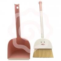 Мини веник с совком розовый