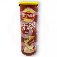 Чипсы «Lays» Stax со вкусом стейка и черного перца 90 г (Китай) 1/24