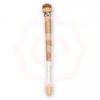 Зубная щётка "Travel bear", коричневая кепка (21 см)