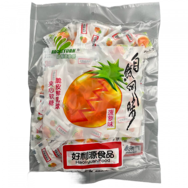 Жевательные конфеты со вкусом молочного ананса 320 г (Китай) 1/30