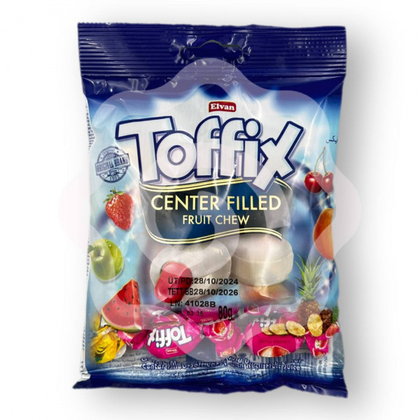 Жевательная конфета ELVAN "Toffix" фруктовый микс 90 г