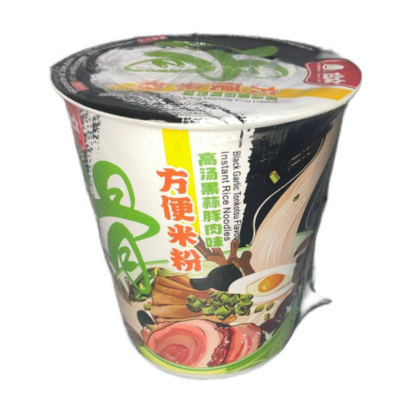 Рамен рисовый «Hezhong» со вкусом Тонкотцу  в японском стиле 78 г (Китай) 1/12