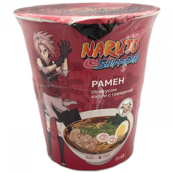 Рамен со вкусом карри с говядиной 65 г (Китай)