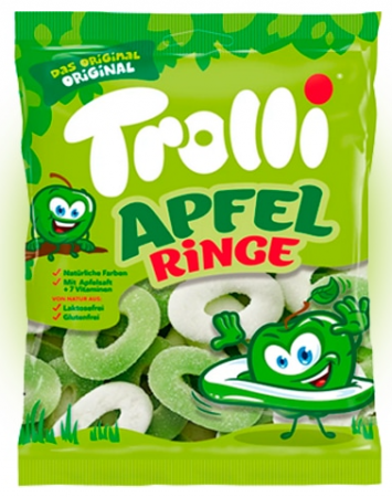 Мармелад жевательный TROLLI "Яблочные колечки" 100 г