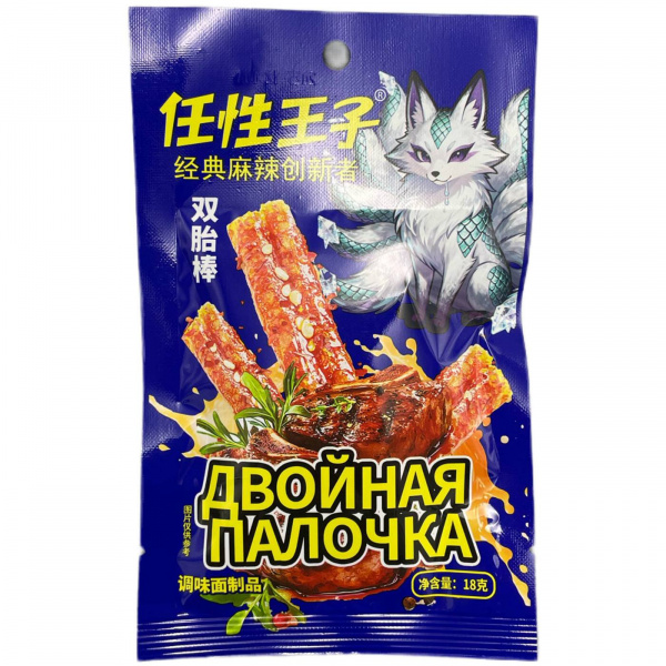 Пшеничная закуска в форме двойного стика 18 г (Китай)