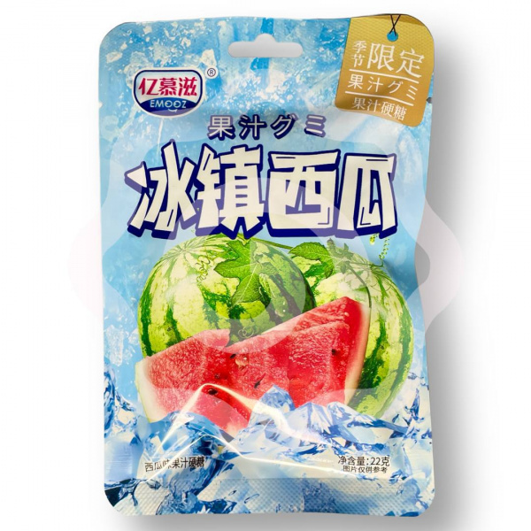 Конфеты карамельные со вкусом ледяного арбуза 22 г (Китай) 1/20/240