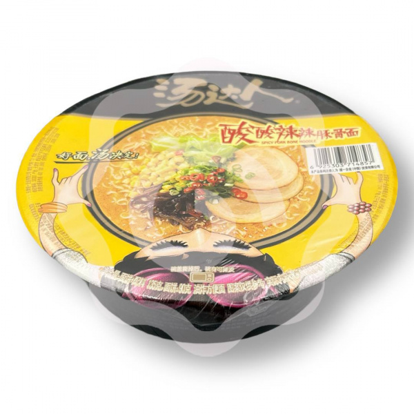 Лапша быстрого приготовления TANGDAREN "Uni-Tang Hot and sour tonkotsu noodle" кисло-острая на основе свиных костей 135 г