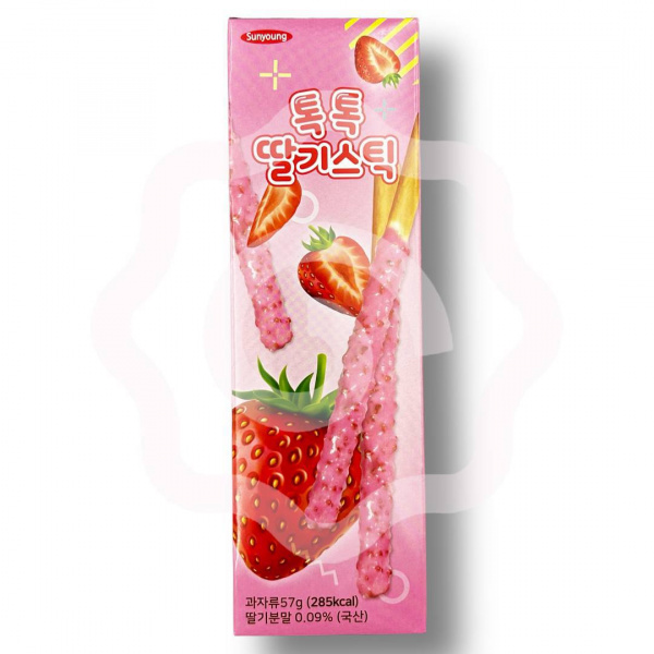 Печенье «Sunyong» в клубничном шоколаде 57 г (Южная Корея)