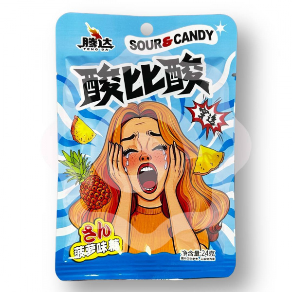 Карамель TENG DA со вкусом лимона и ананаса 24 г