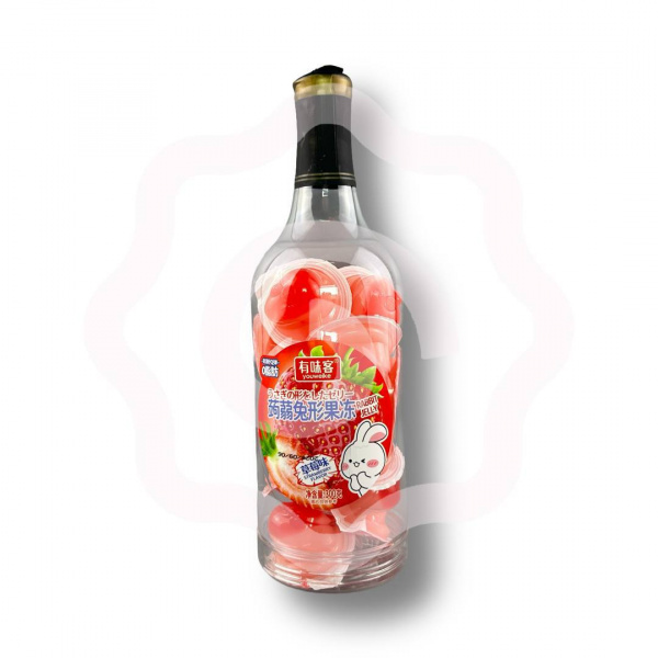 Желе со вкусом клубники в форме зайца 300 г (Китай) 1/24