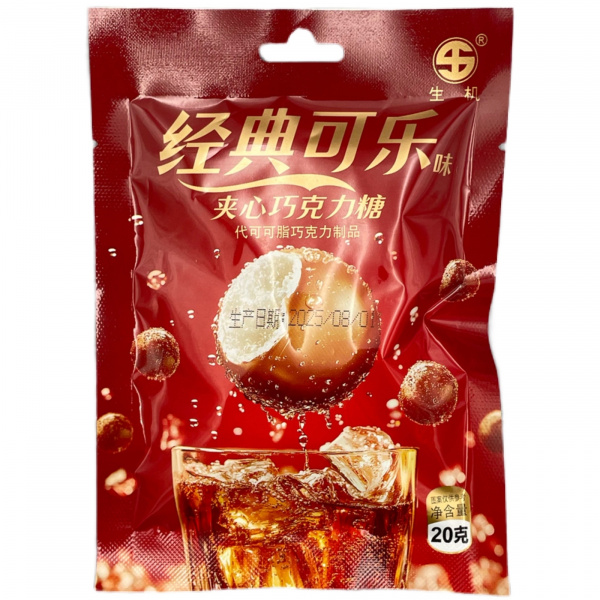 Шоколадные конфеты с начинкой колы 20 г (Китай)