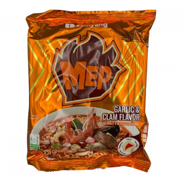 Рамен со вкусом чеснока и моллюсков 120 г (Южная Корея)
