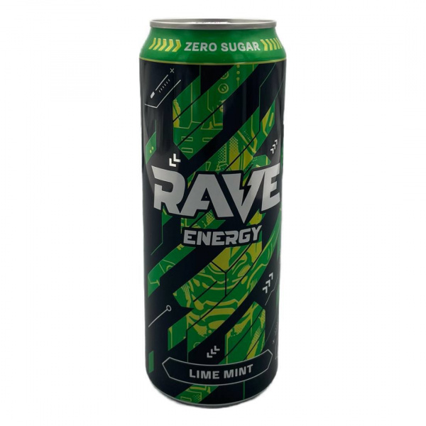 Напиток энергетический RAVE ENERGY "Fresh Hero" мята-лайм 0.45 л