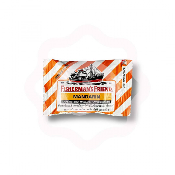 Карамель леденцовая «Fisherman's Friend Citrus» освежающая со вкусом мандарина 25 г (Тайланд)